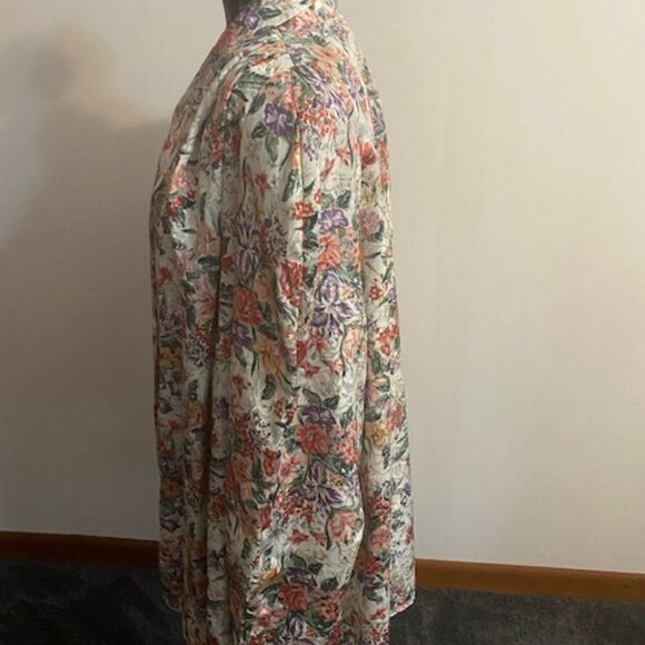 A Touch of Rue Vintage Floral cardigan, size 3X - Picture 2 of 6